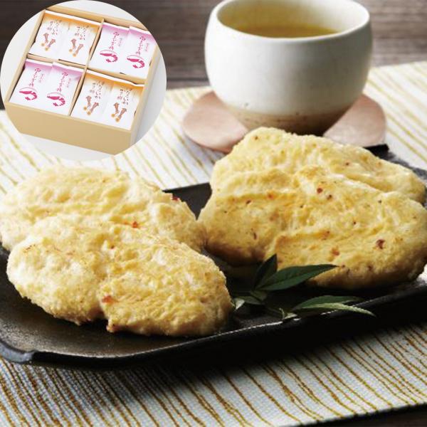 富山湾の深海に生息する白えびとほたるいかを使用し、サクッとした食感のおかきです。