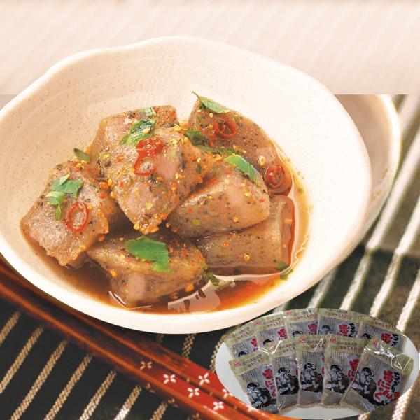 開封後、直ぐに食べられます。　冷やしても温めても、そのままでも美味しく召し上がれます。拘り缶蒸し製法で味染みや弾力の良いこんにゃくを使用。甘辛?油ダレをベースにごま油の風味が後を引く美味しさでピリッと感じる辛さと香ばしさが絶妙な逸品。ゴボウ...