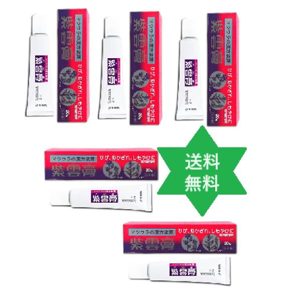 【第2類医薬品】紫雲膏２０ｇ　５個 シウンコウ やげど ひび割れ あかぎれ しもやけ 漢方軟膏　送料当社負担・松浦薬業(株)
