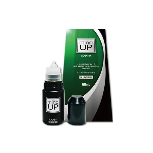 【商品説明：】●ミノアップは，有効成分であるミノキシジルを，5％配合した男性用の発毛剤です。●毛包を大きくして毛幹を太くし，毛髪の成長期を刺激することで，発毛を促進します。●1回の使用量（1mL）を計量できる容器です。【用法・用量：】成人男...