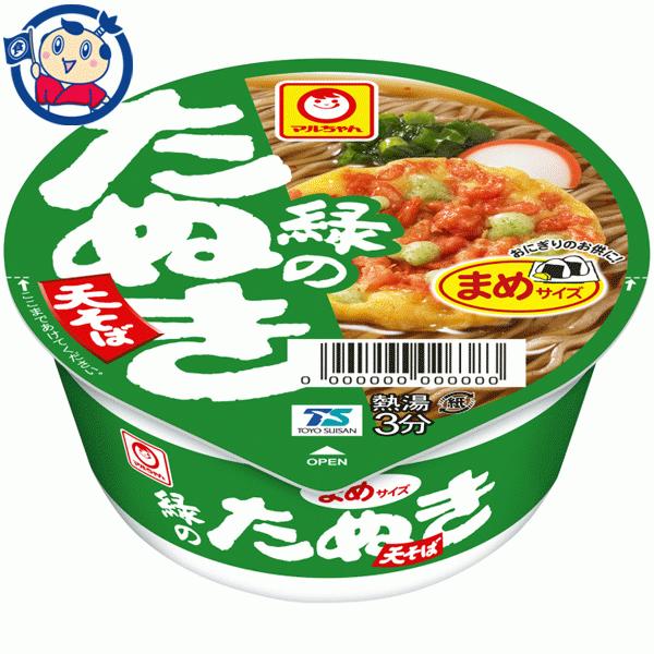 東洋水産 マルちゃん 緑のまめたぬき天そば（西向け） 45g×24(12×2)個入｜ 送料無料