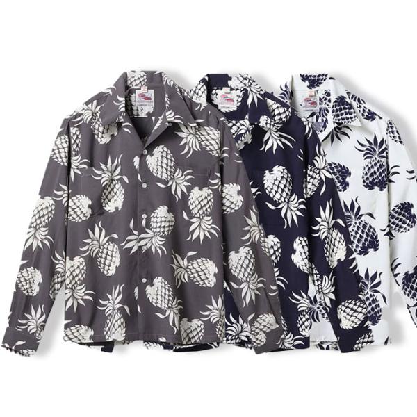 DUKE KAHANAMOKU SPECIAL EDITION “DUKE'S PINEAPPLE” (LONG SLEEVE) Lot No. DK26793 ハワイアンシャツ アロハシャツ デュークス・パイナップル