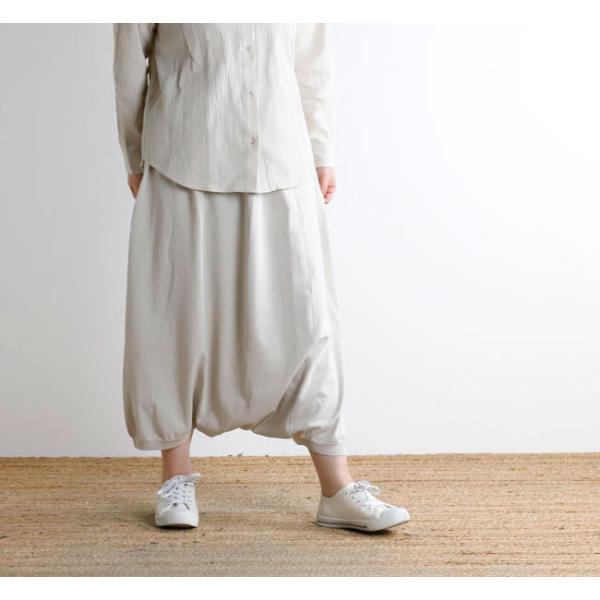evam eva エヴァムエヴァ E261K097 コットン サルエルパンツ cotton