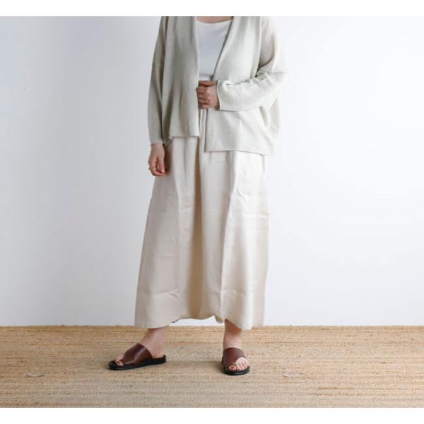 evam eva エヴァムエヴァ E261T233 リネンサルエルパンツ linen sarrouel pants