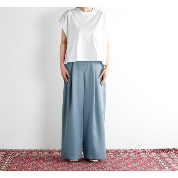 SALE30%OFF//MIDIUMISOLID ミディウミソリッド ワンタックストレートパンツ　1-162121