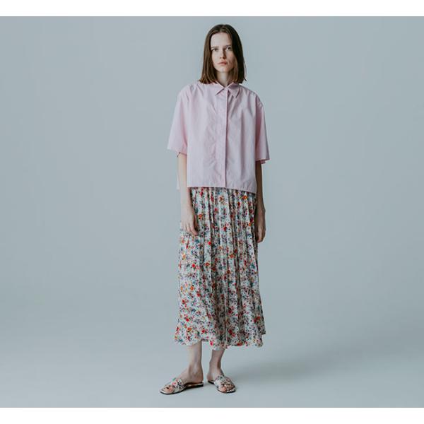 MEYAME メヤメ MEY-2431 フラワープリント プリーツスカート PLEATED SKIRT (FLOWER)