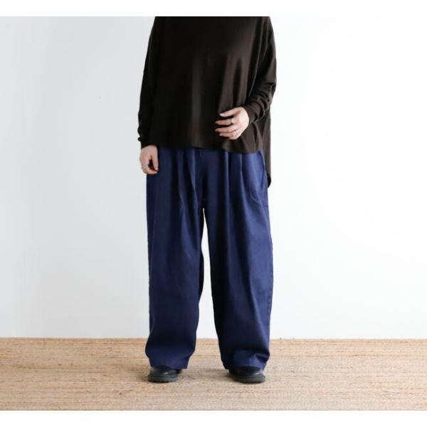 mizuiro ind ミズイロインド 3-260068 デニムタックワイドパンツ