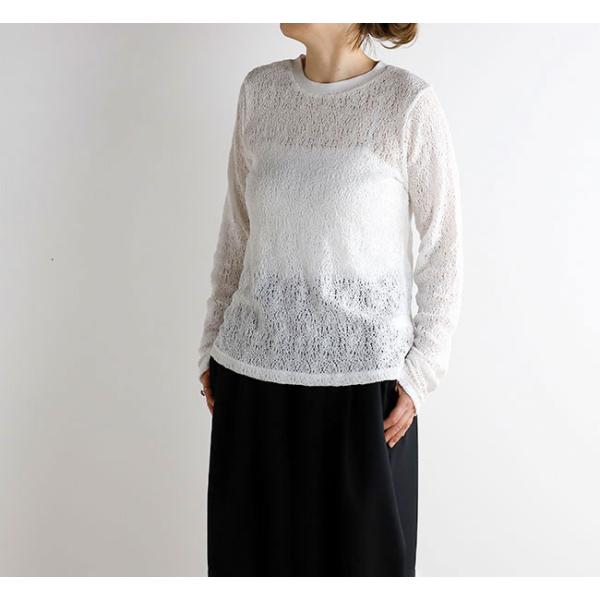 mizuiro ind ミズイロインド 1-210080 レースクルーネックTシャツ