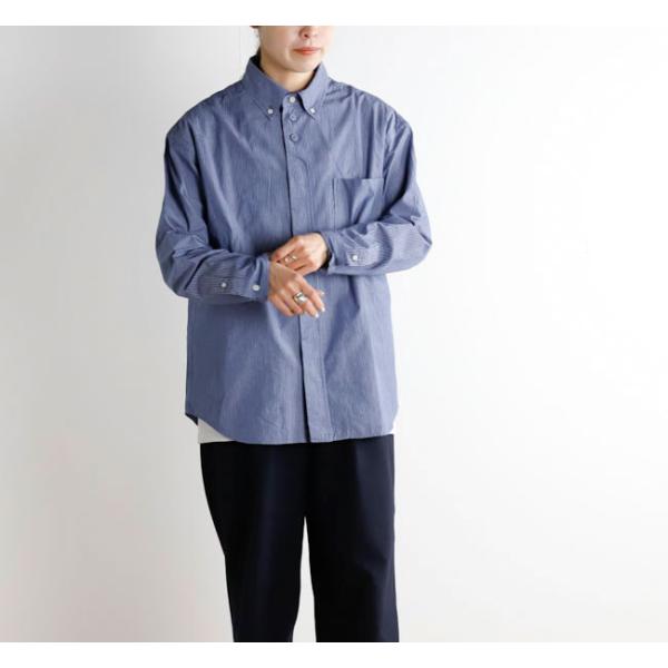 SALE40%OFF //nisica ニシカ NIS-1390 BDシャツ L/S 長袖 ストライプ