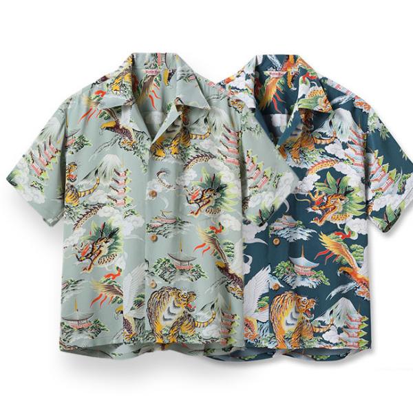 SUN SURF サンサーフ Lot No. SS39743 / SUN SURF SPECIAL EDITION “EAGLE, TIGER, DRAGON” ハワイアンシャツ アロハシャツ 半袖