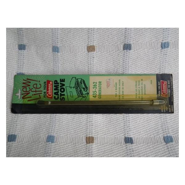 カナダコールマン社製のストーブ用ジェネレーター 5A 5B、1950-60年代のNOS(新古品)、コールマンの3バーナーストーブの5Aと5Bのみに適合します。本体はスチール製で少し錆びが浮いており、包装紙の一部やぶれがありますが、使用上問題...