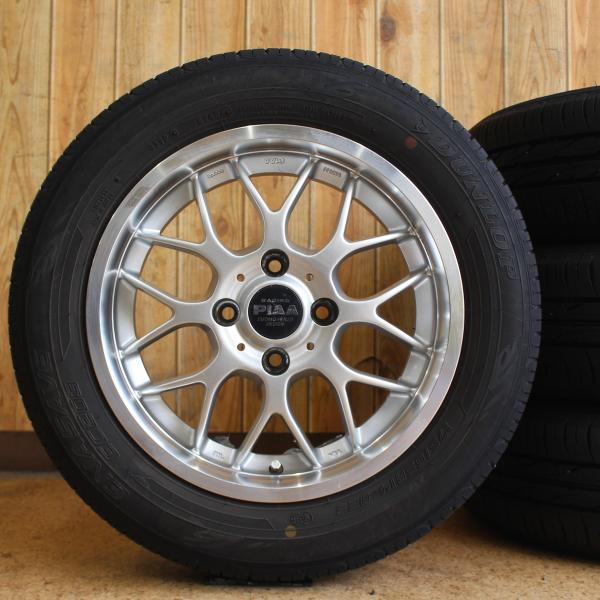 185/65R14バリ山アルミ４本セットアクアノートフィット他 PIAA フィット キューブ ノート マーチ ヴィッツ等 14インチ スポルト