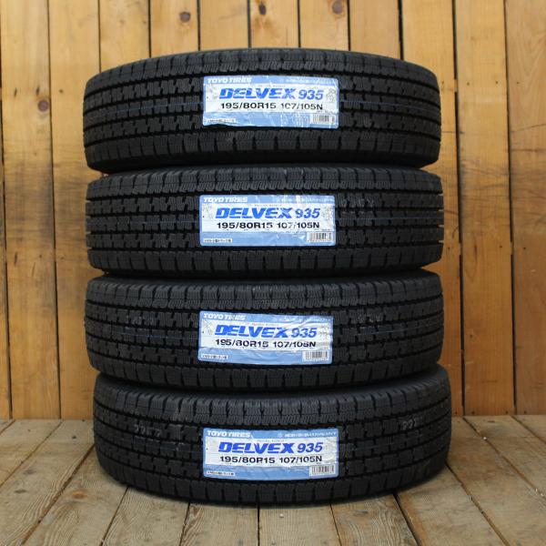 DELVEX 2024年製 日本製 TOYO 935 スタッドレスタイヤ 195/80R15 107