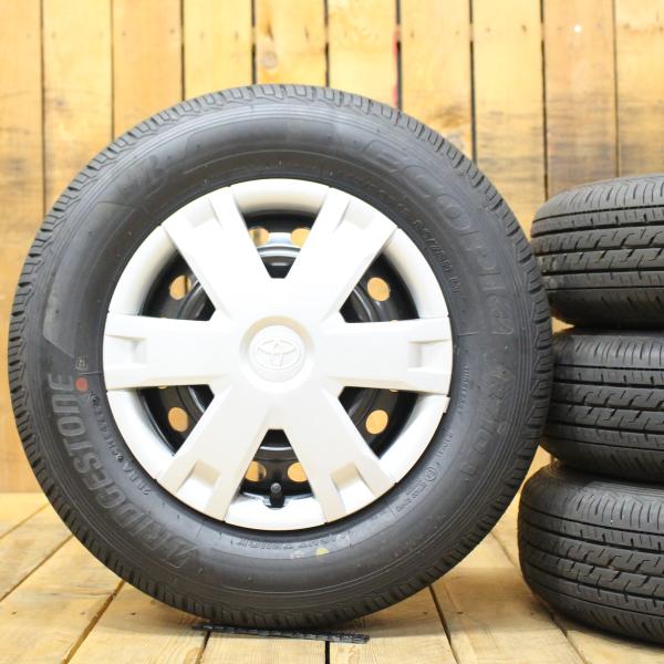 トヨタ純正　スチールホイール　12インチ　4J　PCD100　4穴　ET約40　ハブ径約54　BRIDGESTONE エコピア　145/80R12 LT　2018年 ピクシス TOYOTA トヨタ ピクシスバン 純正スチール 12インチ 2022年製