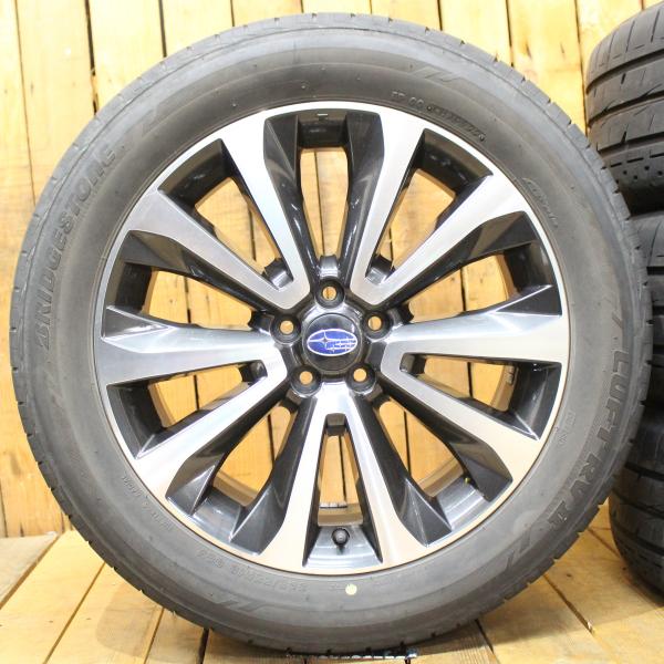 J*Q様 スバル　フォレスター　225/55R18 ホイール4本セット　タイヤ付 フォレスター SUBARU スバル SJ系 後期 純正 18インチ 7J+48 PCD100