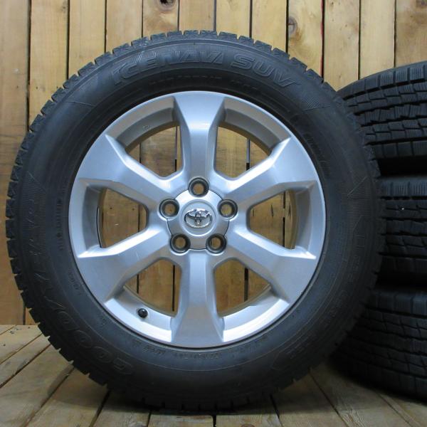 【RAV4等】225/65R17 グッドイヤー アイスナビSUV 4本ナット付 トヨタ（TOYOTA） RAV4 純正 17インチ 7J+45 グッドイヤー アイスナビ