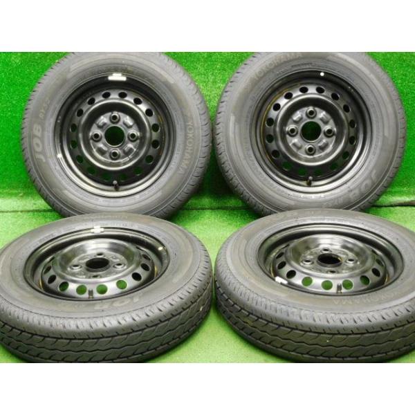 22年製 新車外し】145/80R12 ダイハツ純正タイヤホイールセット 4本