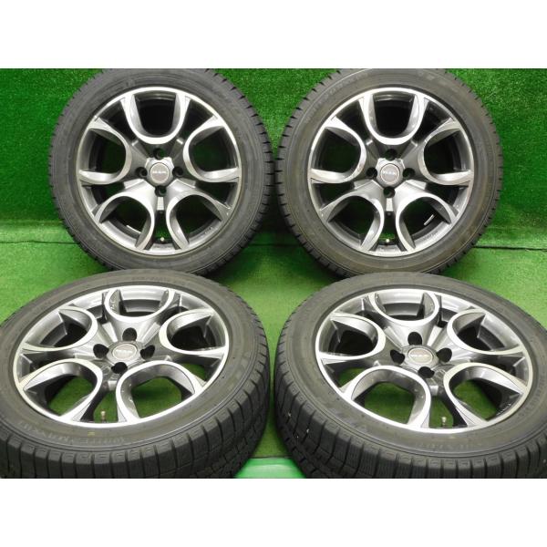 中古 ホイールタイヤ 4本 205/50R16 2021年製 7分山 MAK トリノ  スタッドレス タイヤ ダンロップ ウィンターマックス WM03