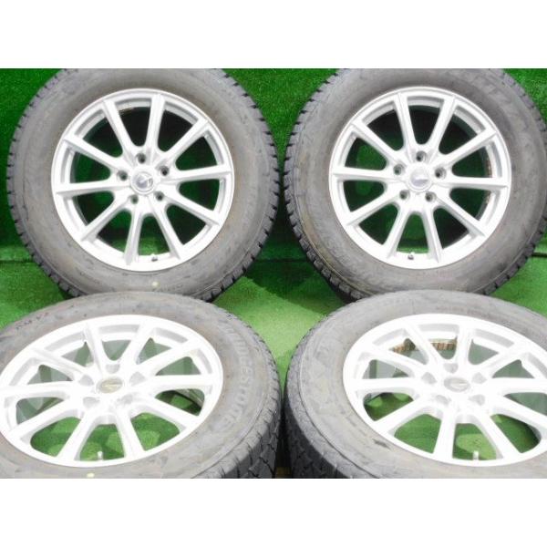 【スタッドレス バリ山】中古 エコフォルム 17インチ 7J+45 5H114.3 225/65R1...