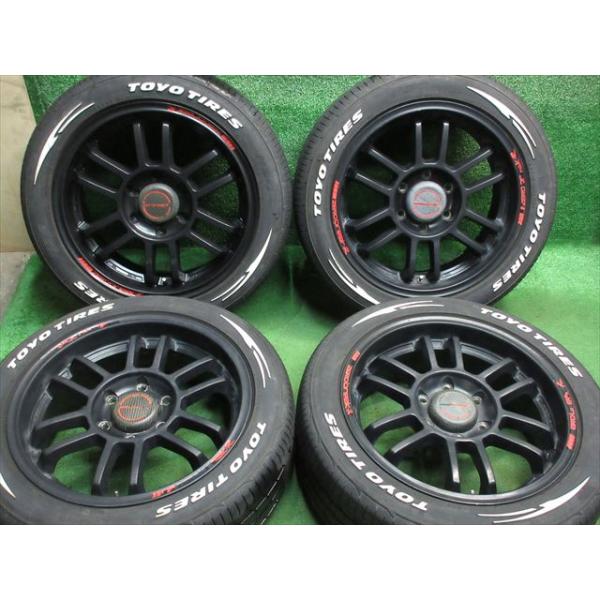 中古 ホイールタイヤ 4本 225/50R18 2023年製 8分山 アクト ゼロ
