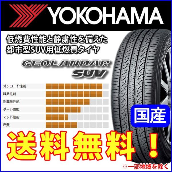 最安値 Yokohama ヨコハマ Geolandar ジオランダー Suv 235 55r18 18インチ 国産 新品 1本のみ 夏タイヤ 235 55 18 安い 価格 福袋セール