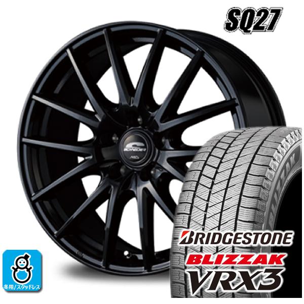 マルカサービス製　シュナイダー ホイール スタッドレス ブリヂストン ブリザック 205/60R16 ブリヂストン VRX3 マルカ シュナイダー SQ27