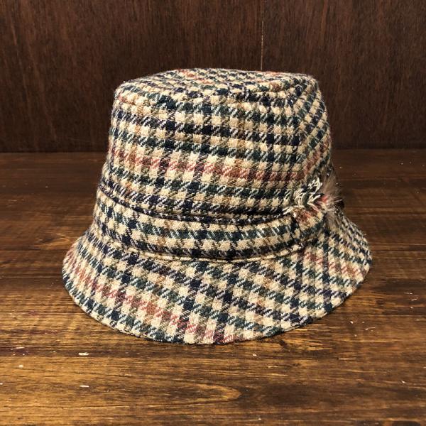 Hanna Hats Donegal Tweed Gunclub Check Bucket Hat