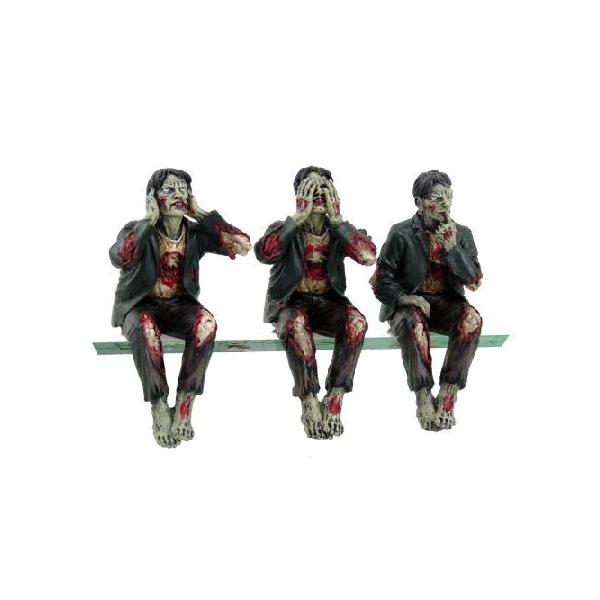 【並行輸入品】 Walking Undead Wise ゾンビウォーカーズ See Hear Speak No Evil Shelf Sitters PCトッパーフィギュア
