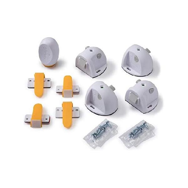Safety 1st Adhesive Magnetic Lock System - 4 Locks and 1 Key, White, Toddler