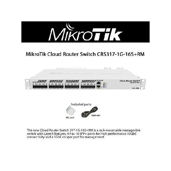 並行輸入品】 MikroTik CRS317-1G-16S+RM、CRS317-1G-16S+RM 