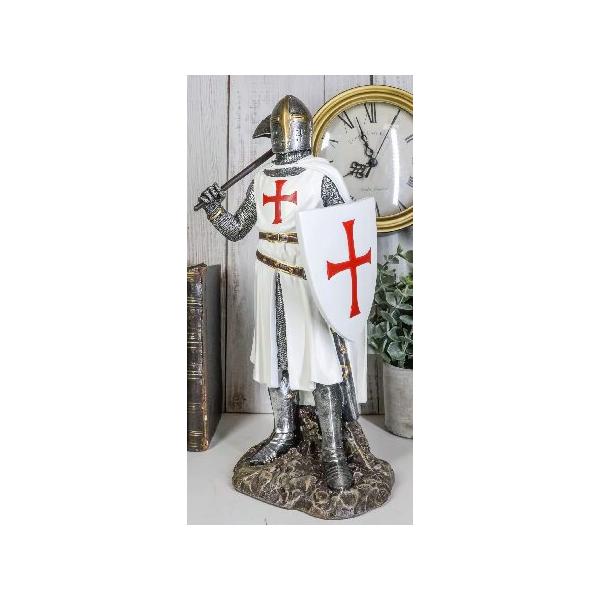 並行輸入品】 Ebros ホワイトマントケープ中世の十字軍 バルディッシュ
