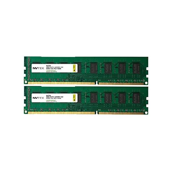 NVTEK 8GB (2x4GB) DDR3-1333 PC3-10600 非ECC UDIMM デスクトップPC