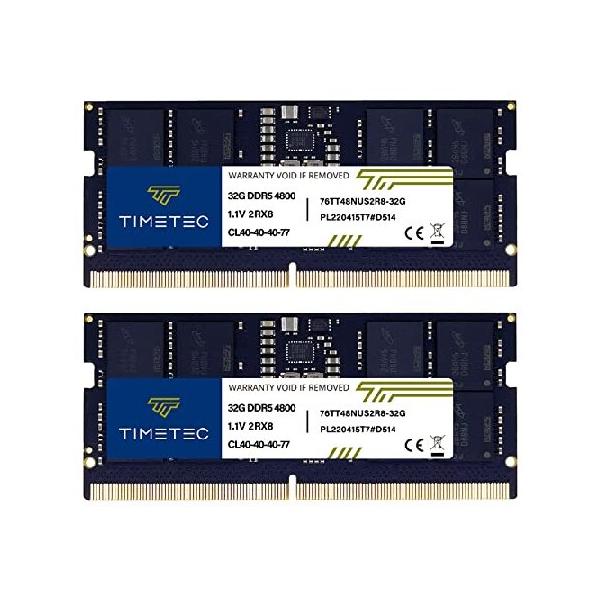 並行輸入品】 Timetec 64GB キット (2x32GB) DDR5 4800MHz PC5-38400