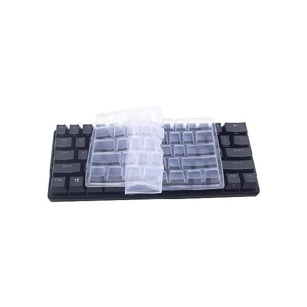【並行輸入品】 シリコンキーボードスキンカバー Corsair K65 RGB Mini 60%メカニカルゲームキーボードに対応 (透明)