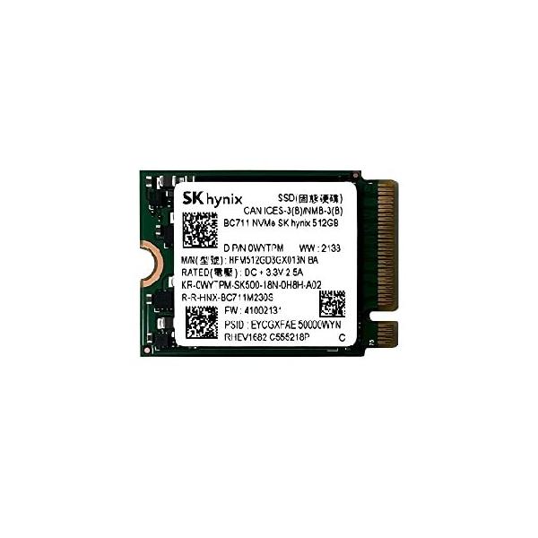 並行輸入品】 SKHynix BC711 512GB NVMe PCIe M.2 2230 30mm ソリッド