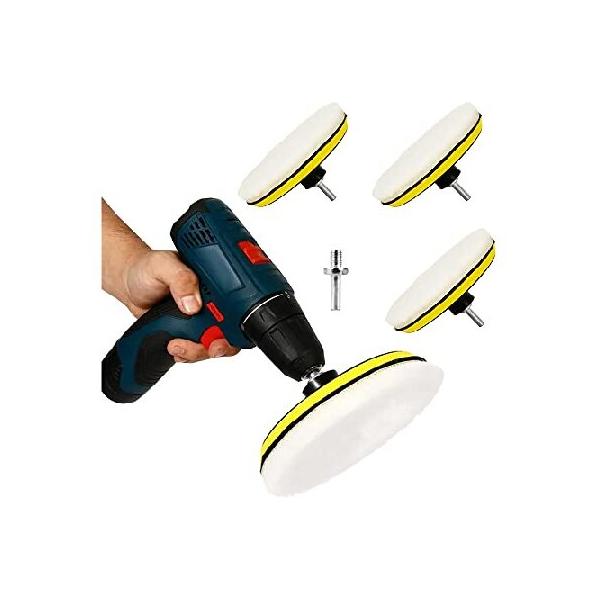 【並行輸入品】 Acxico 1セット 5個 6インチ 車研磨ホイールバフパッドセット ウールモップキットパッド ポリッシャー ドリル用