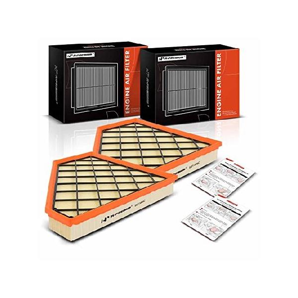 【並行輸入品】 A-Premium 2-PC フロントエンジンエアフィルター キャデラックATS CTS シボレー カマロ 2013-2023 2.0L 2.5
