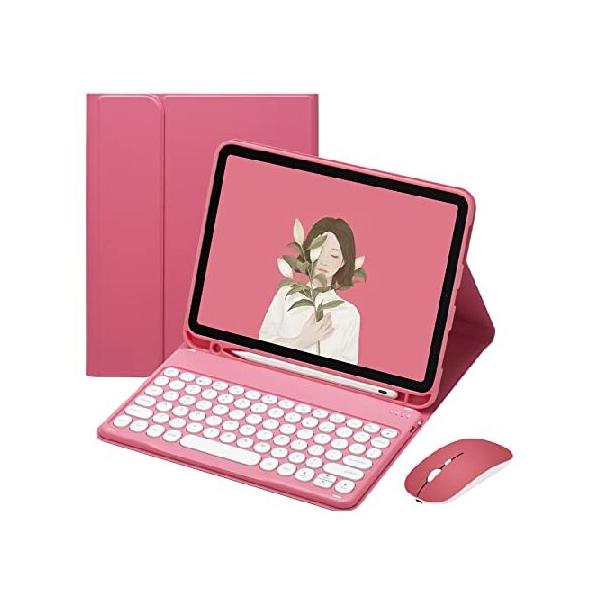 YEEHi iPad Mini 6 2021 Color Keyboard Case Mouse Cute Round Key iPad Mini  6th Generation 8.3 inch Wireless Bluetooth Detachable Keyboard Cover with