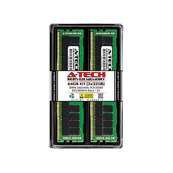 PC4-21300 32GB×2枚 合計64GB ECC Registered Amazon | v-color Hynix IC サーバー用メモリ DDR4-2666MHz PC4