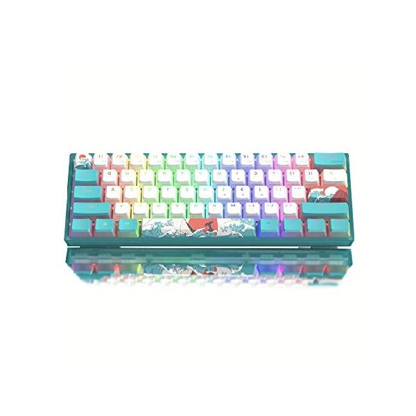 並行輸入品】 Womier 60% キーボード、WK61 メカニカル RGB 有線