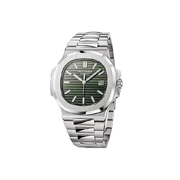【並行輸入品】 TACTO Specht＆sohne Automatic Watches for Men Japan Miyota 8215 Movement Mechanical Watch Stainless Steel Sapphire Waterproof (Green)