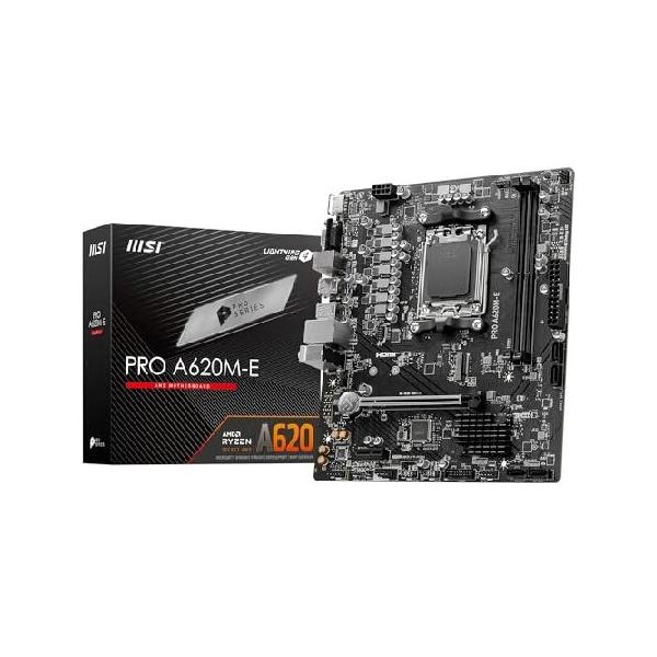 MSI PRO A620M-E AM5 DDR5 マザーボード MSI PRO A620M-E ProSeries マザーボード (AMD AM5、DDR5、PCIe
