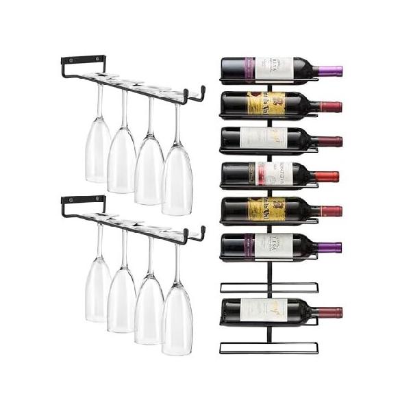 並行輸入品】 Sorbus 壁掛けワインラック + キャビネット下ワイン