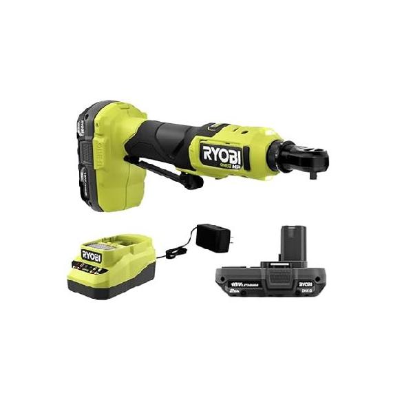 【並行輸入品】 Ryobi One+ HP 18V 1/4インチ ブラシレスコードレスコンパクト電動ラチェットキット