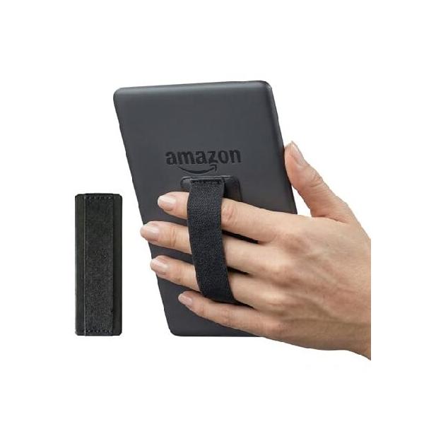 【並行輸入品】 WUOJI ハンドストラップホルダー Kindleタブレット用ハンドルグリップ 電子書籍リーダー用 Fireタブレット用 ブラックゴムストラップフィンガー