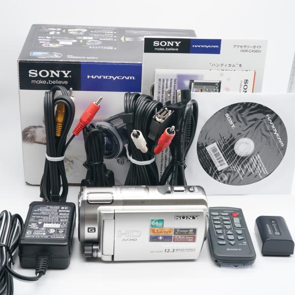 新品級 #2895 ★ ソニー SONY HDR-CX560V シャンパンシルバー ★ 確かな品質！使用感激少の極上品です！！
