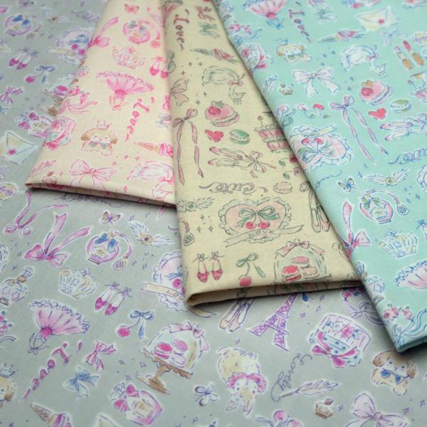 ゆうパケット(メール便)は、2.5ｍ【数量5】までお届け可生地幅110cm、長さ50cmあたりの価格です。コットン 100％ 　シーチング生地お買い得商品　日本製針通りが良く扱いやすい コットン100％のシーチング生地です。バレエ服、リボン...