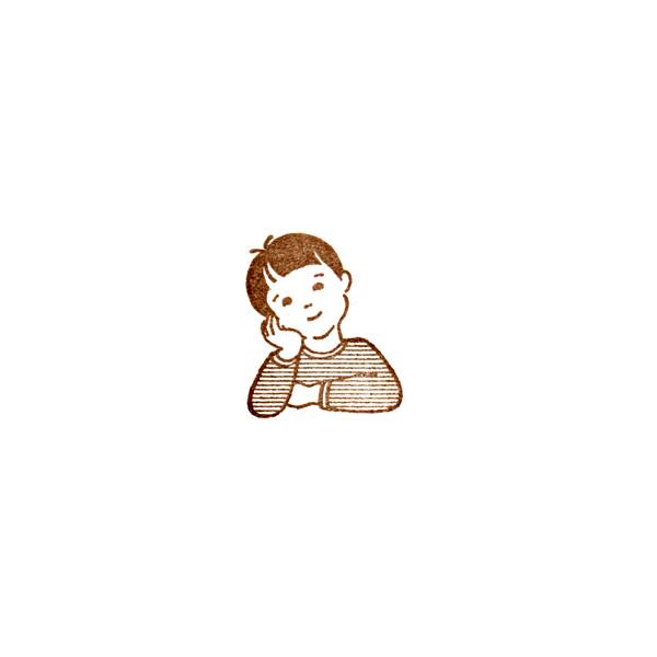 スタンプ イラスト 復刻マスコハンコ 小 Daydreaming　ますこえり グッズ はんこ かわいい 手帳デコ 文具 文房具 レトロ雑貨 ナチュラル ゴム印 デザイン