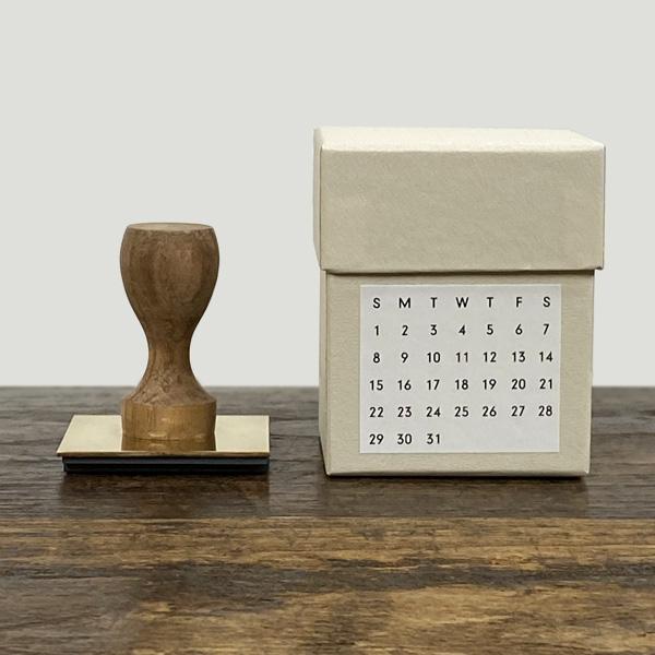 スタンプ カレンダー 水縞 ハンコ 万年カレンダー 月間カレンダー用
