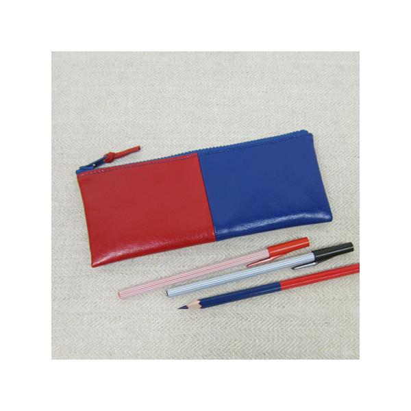 yuruliku(ユルリク) 赤青ペンケース55 flat ペンケース おしゃれ